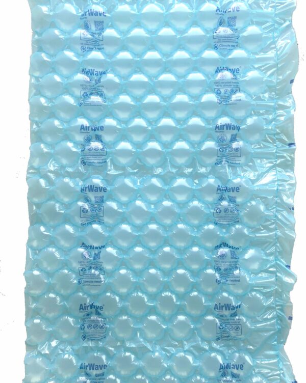 AirWave ilmatyynykalvo ClimaFilm-100 tyyppi 8.4, 42 cm x 450 m / arkki 42x32 cm pakkaustäyte, materiaalia HDPE 25my 100 % kierrätetty, 100 % ilmastoneutraali