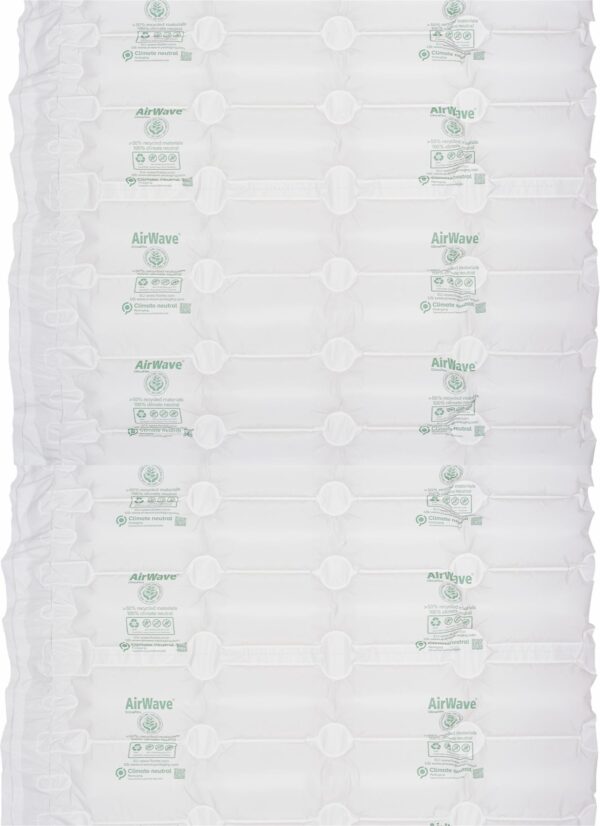 AirWave ClimaFilm-50 typ 8.3, 42 cm x 450 m / lakan 42x32 cm luftkudde, material HDPE 20my 50 % Återvunnet, 100 % klimatneutralt