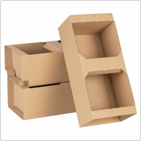 Box for fruit 2kg 35x13x10,5 cm (width x length x height/ inner sizes) 39x13,5x11 cm outer sizes, 3-layer corrugated cardboard ca 1,5 mm brown/brown