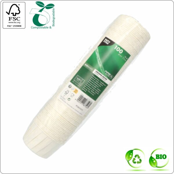 Paper cup 4,4x2,8 cm (topØ x height) 25 ml, white/white paper FSC® certified, 250 pcs/pack